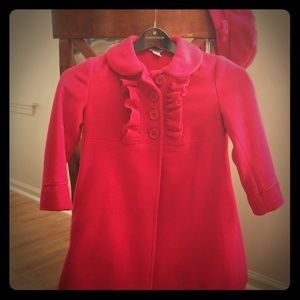 Girl's coat with matching hat
